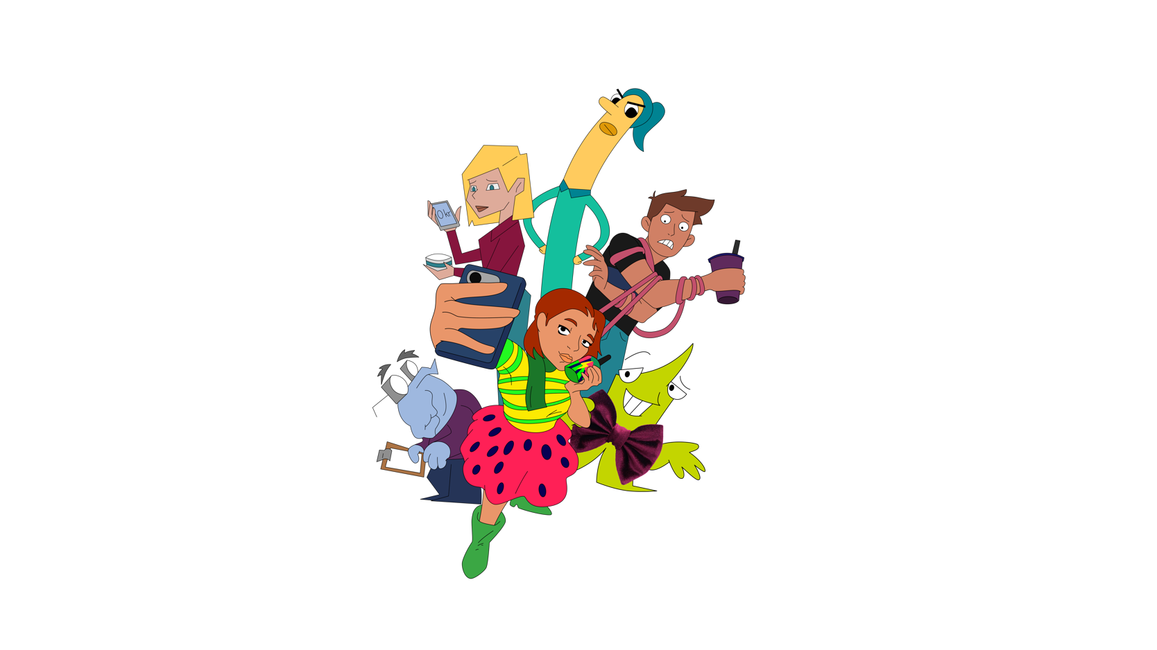 Illustration af unge, der bruger nikotin